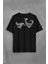 Uçan Astronot Uçurtma Uzay Yolculuğu Cosmos Sırt Ön Baskılı Oversize Tişört T-Shirt 2