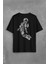 Uçan Astronot Uzay Yolculuğu Cosmos Galaksi Sırt Ön Baskılı Oversize Tişört T-Shirt 2