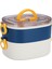 Bento 1200ml Çift Renkli Lunchbox Yeni Koleksiyon 2 Katlı Çelik Sefer Tası Yemek Kutusu 1