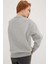 Bisiklet Yaka Baskılı Sweat Gri Melanj 5
