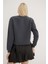Baskılı Crop Sweat Antrasit 5