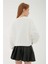 Nakışlı Crop Sweat Ekru 5