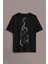 Sol Anahtarı Elektro Gitar Müzik Nota Metallica Sırt Ön Baskılı Oversize Tişört T-Shirt 2
