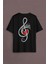 Metallica Müzik Nota Sol Anahtarı Music Sırt Ön Baskılı Oversize Tişört T-Shirt 2