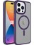 Apple iPhone 15 Pro Kılıf Mat Arka Yüzey Wireless Şarj Özellikli Flet Magsafe Kılıf 1