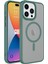 Apple iPhone 15 Pro Kılıf Mat Arka Yüzey Wireless Şarj Özellikli Flet Magsafe Kılıf 1