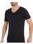 Erkek Siyah 3'lü Paket V Yaka Ribana Tshirt 1