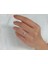 1 Karat Prenses Kesim Pırlanta Görünümlü Tektaş Yüzük 0423R0116 5