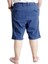 Büyük Beden Erkek Kot Şort Yan Cepli New Armına 23806 Lacivert 4