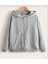 Unısex Kapüşonlu Fermuarlı Cepli Ince Penye Basic Okul Sweatshirt Hırka 1