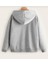 Unısex Kapüşonlu Fermuarlı Cepli Ince Penye Basic Okul Sweatshirt Hırka 2
