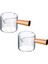 2x Ahşap Saplı Espresso Cam Ölçü Kabı (Yurt Dışından) 1
