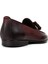 Deri Bordo Vintage Erkek Loafer - 01701MBRDC14 4