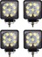 9 LED Kare Off Road Sis Farı Çalışma Lambası 4 Adet 10-30V 27W 1