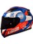 Rapid Stratus Mavi - Kırmızı - Beyaz Kask ( Siyah +Şeffaf Cam ) 1