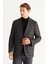 ALTINYILDIZ CLASSICS Erkek Siyah-lacivert Comfort Fit Rahat Kesim Mono Yaka Desenli Blazer Ceket 4