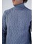 Erkek Yürütme Saç Örgülü Çarpı Desenli Balıkçı Yaka Triko Yün Kazak TRIST-5310 5