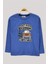 Erkek Çock Off-Road Baskılı Uzun Kollu T-Shirt 224045 Mavi 1