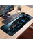 Tron Yarış Arabası Temalı Kaydırmaz Gaming Oyuncu Masaüstü Dikişsiz Siyah Klavye Pad 32X70CM 1