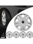 Opel Corsa D 14 Inç Uyumlu Jant Kapağı Amblemli Gri 4 Adet 1 Takım 140 3