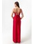 Kadın Kırmızı Balen Korse Detaylı Yırtmaçlı Uzun Abiye Elbise 5