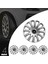 Renault Clio 4 15 Inç Jant Kapağı Amblemli Gri 4'lü Set 121 3
