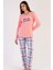 Pamuklu Kadın O.interlok Uzun Kol Ceblı Pijama Takım 1