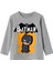 Name İt Bisiklet Yaka Baskılı Gri-Melanj Erkek Çocuk Sweatshirt 13221192 1