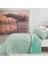 Genç Modası Çift Taraflı Yatak Örtüsü Seti Tek Kişilik Muse Mint-Yeşil 1