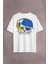 Cat Glasses Gözlüklü Sarı Lacivert Fenerbahçe Kedi Sırt Ön Baskılı Oversize Tişört T-Shirt 1