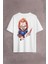 Chucky Charles Lee Ray Oyuncak Bebek Bıçak Sırt Ön Baskılı Oversize Tişört T-Shirt 2