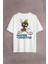 Marvin The Martian Marslı Marvin Çizgi Film Sırt Ön Baskılı Oversize Tişört T-Shirt 1