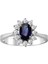 Pırlanta ve Oval Safir Taşlı Anturaj Yüzük 0417R0019 2