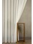 Yeni Nesil Organza Tül Ekru 1-2,5 Orta Sık Pile 100X260 1