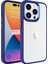 Apple iPhone 15 Pro Max Kılıf Kenarları Parlak Arkası Şeffaf Hassas Butonlu Renkli Kapak (Krom) 1