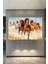 Koşan Atlar Yağlıboya Efektli Hayvan Sanatsal Dekoratif Kanvas Tablo (8 Farklı Ölçü) 5