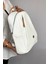 Büyük Boy Günlük Kullanamına Uygun 9 Bölmeli Beyaz Taba Kadın Sırt Çantası 4040 2