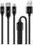 Alumicable Trio Şarj Kablosu 1 M Type-C Lightning Siyah Micro USB 1