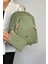 Büyük Boy Günlük Kullanamına Uygun 9 Bölmeli Yeşil Kombin Kadın Sırt Çantası 4040 1