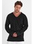 Uzun Kollu Cep Yırtmaç Detaylı V Yaka Süper Oversize T-Shirt 3