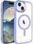 Apple iPhone 15 Plus Kılıf Wireless Şarj Özellikli Krom Magsafe Silikon Kılıf 1