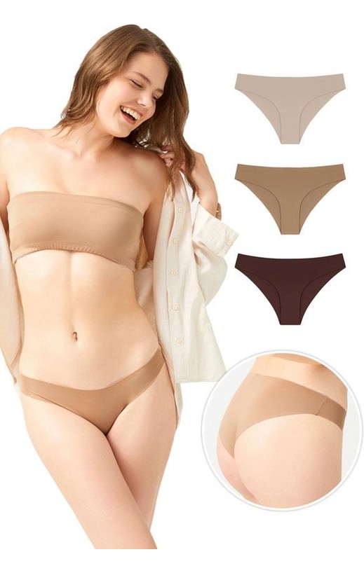 Cottonhill Lazer Kesim Kadın Bikini Külot 6'lı Paket Çok Renkli %80 Polyamid %20 Elastan görsel 7