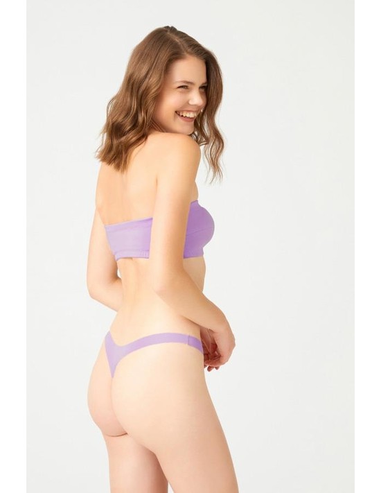Cottonhill Lazer Kesim Kadın Tanga Külot 6'lı Paket Çok Renkli %80 Polyamid %20 Elastan görsel 5