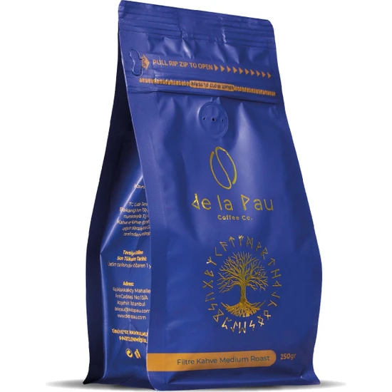 De La Pau Filtre Kahve Medium Roast Öğütülmüş Paket Filtre Kahve 250 gr