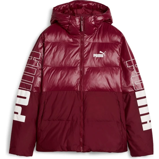 Puma Power Hooded Kadın Bordo Kapüşonlu Mont