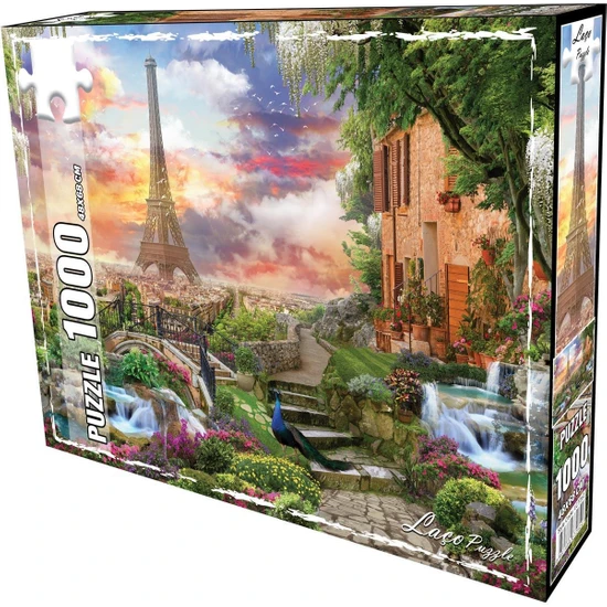 Laço Kids LC7262 Fantastik Eyfel Kulesi Manzara Esrarengiz Doğa 1000 Parça Puzzle