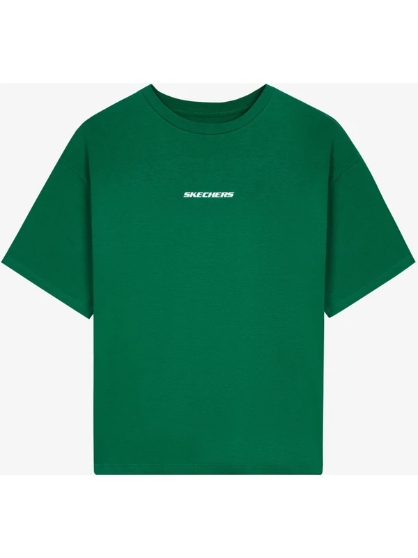 Skechers M Graphic Tee Oversize T-Shirt Erkek Haki  S232404-300