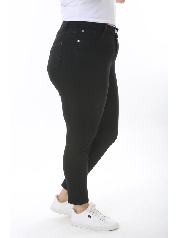 Era Lisa Siyah Yüksek Bel Solmayan Esnek Skinny Jeans