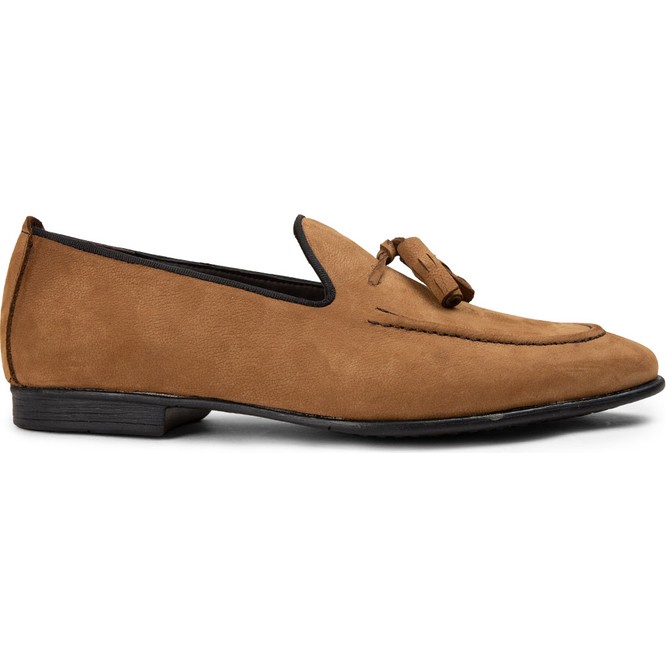Deery Nubuk Taba Rengi Erkek Loafer - 01701MTBAC17
