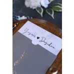 Pixel Davetiye Gri Düğün Davetiyesi - Altın Yaldız - 2026 Yeni Model Düğün-Nişan-Kına-Nikah-Sünnet DAVETIYE-G730